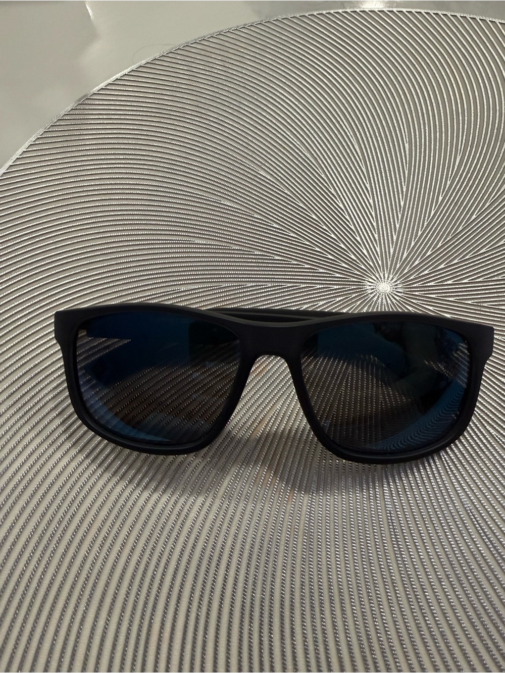 Tommy Hilfiger saint rectangular Sunglasses with Blue flash mirror Lenses